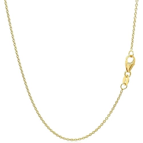 14k Gold Over 925 Sterling Silver Chain Necklace for Women Layering Necklaces 18" 1.6mm Cable Chain Necklace Sturdy & Shiny Women's Gold Chain Necklaces Upgraded Spring-Ring Clasp