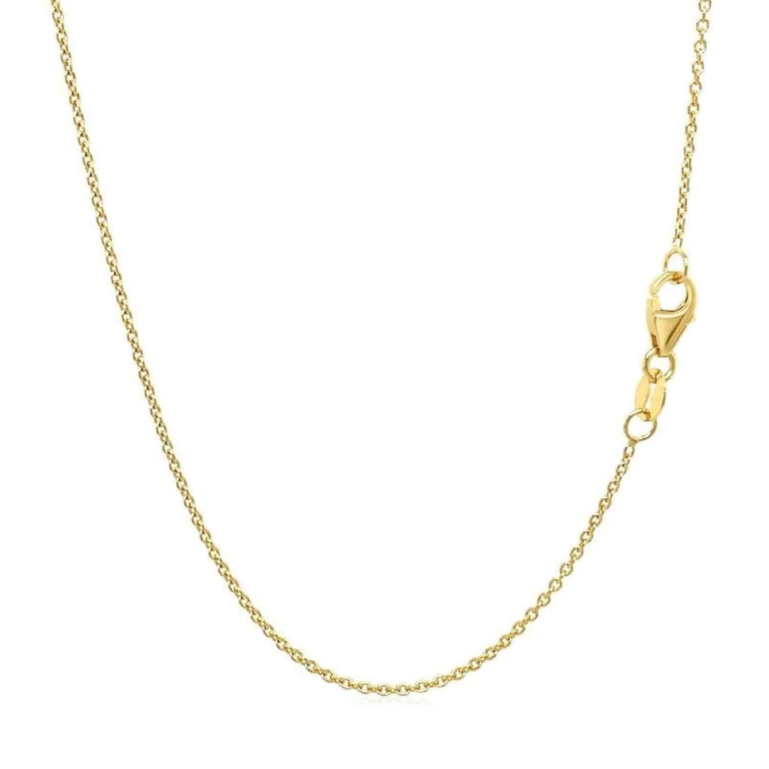 14k Gold Over 925 Sterling Silver Chain Necklace for Women Layering Necklaces 18" 1.6mm Cable Chain Necklace Sturdy & Shiny Women's Gold Chain Necklaces Upgraded Spring-Ring Clasp