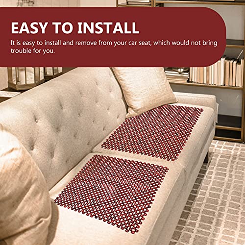Wakauto Wooden Beads Cooling Car Seat Cushion Beaded Mat Square Comfort Car Seat Summer Cushion Home Office Chair Cover Pad Auto Supplies #TOP2
