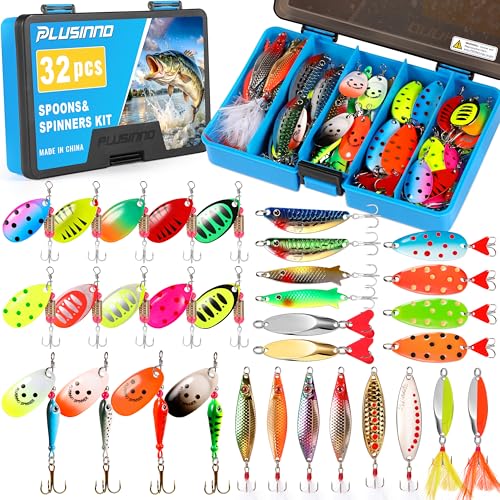 PLUSINNO 32PCS Spinner Spoon Kit