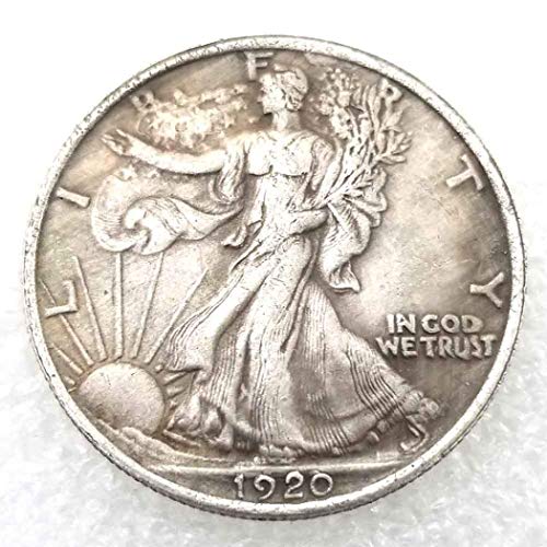 LKTingBax 1920 Walking Liberty Monedas estadounidenses de medio dólar – Moneda antigua conmemorativa estadounidense - Moneda de níquel de búfalo para papá/amigos/marido haciendo la vida más fácil