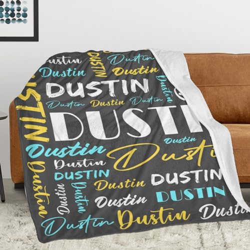 Personalized Blankets for Kids with Names Customized Blankets with Name for Adult Custom Blanket Gift for Birthday Christmas Valentines Day Gift