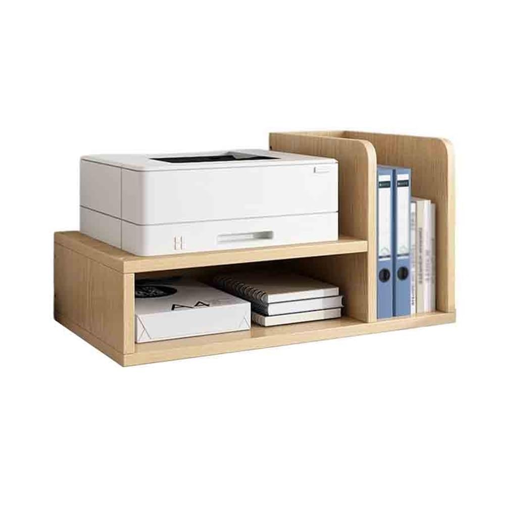 ZTHYSHOZ Printer Stand Heightened Multi-tier Shelf Desktop Small Printer Stand Can Put A4 Paper Office Printer Stand for Desk Printer Table with Storage(Bruin)