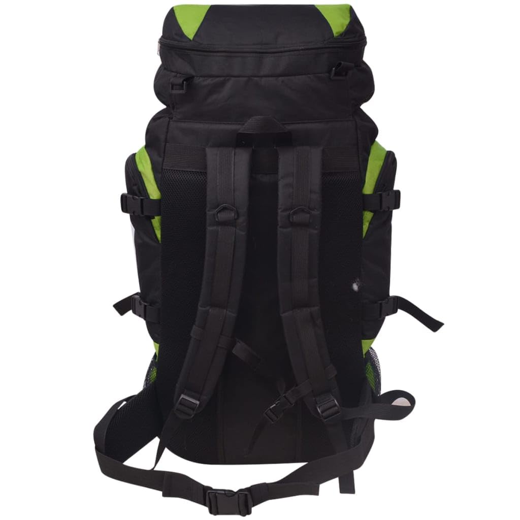 Mangloder Wanderrucksack XXL 75 Liter wasserabweisend Schwarz Grün für Outdoor Trekking Camping Reisen und Alltag mit vielseitigen Stauraum für Laptop Buch Kleidung und Zubehör