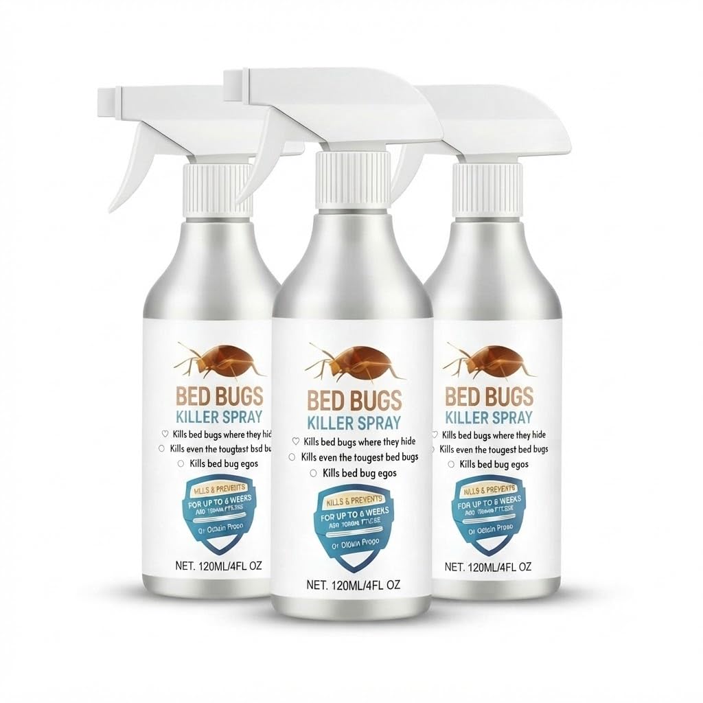 Bed Bugs Killer Spray 120ml | Bug Control & Repellent Spray | Targets Bed and Eggs | Ready-to-Use Household Pest Control for Mattresses, Furniture & Indoor Areas, Pack Of_3-image-34