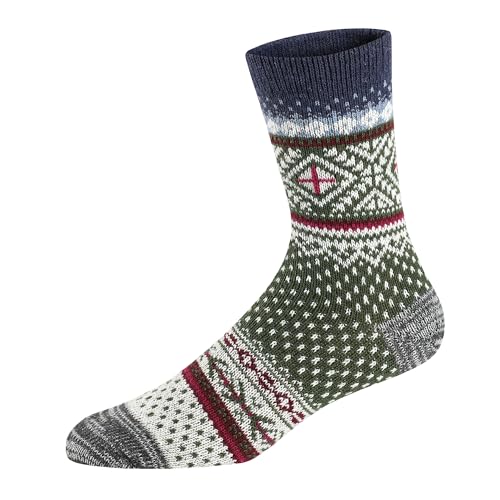 Ueither 5 paar uniseks wollen sokken – katoenen sokken – gebreide sokken | voor mannen en vrouwen | vintage stijl | warme crew-sokken voor herfst en winter - Afbeelding 5