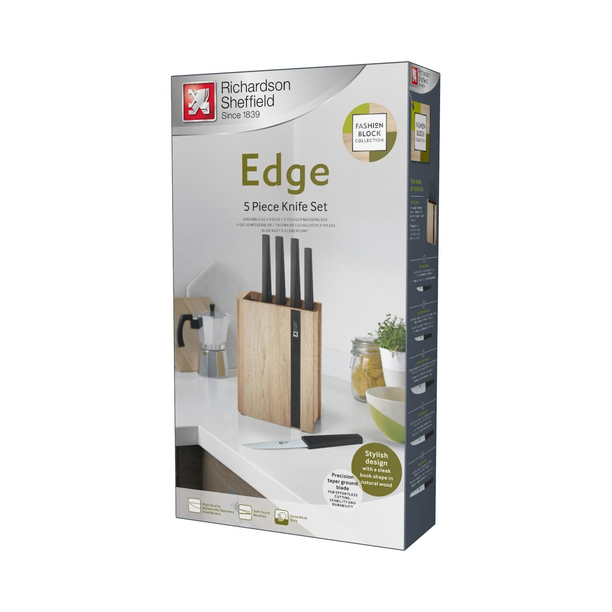 Richardson Sheffield Edge Nature - Bloc 5 couteaux de cuisine