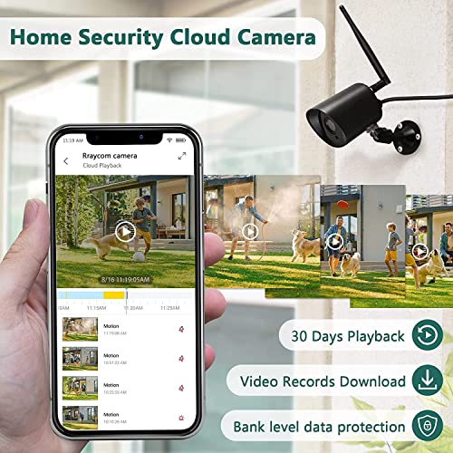 Rraycom 3Pack 2K Wireless Security Camera Outdoor For Home Security,3Mp Fhd Wifi Cameras With Night Vision, Motion Detection, Ip66 Waterproof, 24/7 Live Video, Compatible With Alexa&Google Assistant #TOP4