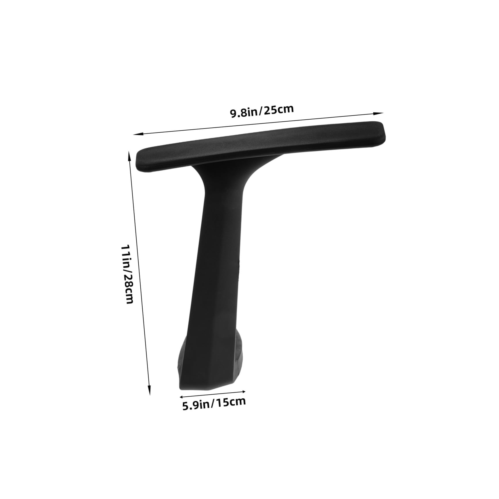 GALPADA Reposabrazos para Silla Gaming Negro de Plástico 1 Par