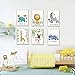 Baby Nursery Decor,Nursery Wall Decor for Baby Room,Jungle Safari Animal Unframed Wall Art -Set of 6 Posters 8x10,Lion, Giraffe, Zebra, Hippo with Inspirational Quotes for Boy Girl Toddler Kids