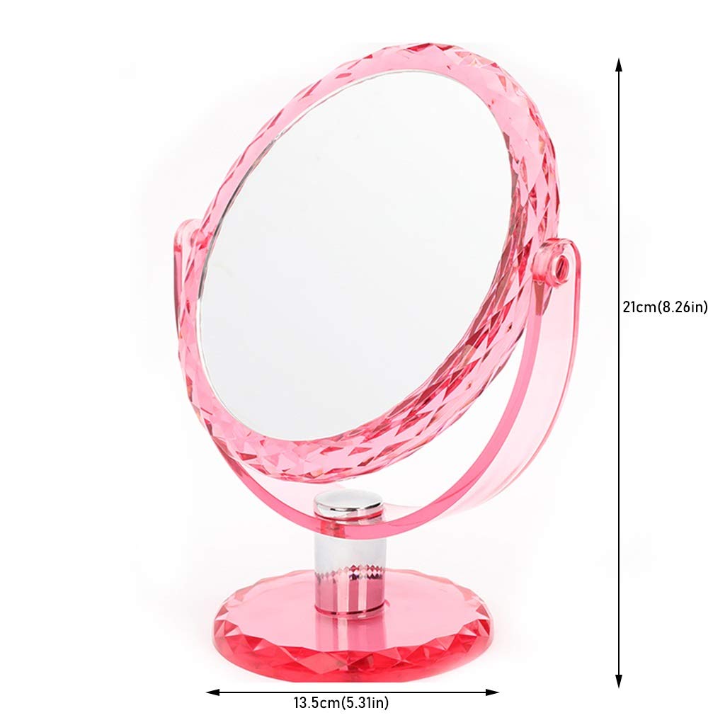 Espejo de tocador Espejo de Maquillaje de Viaje Compacto, Zoom In HD Espejo de Mesa de Doble Cara Espejo de Aumento Giratorio de 360° Mesa de pie Espejo de tocador Espejo de Belleza