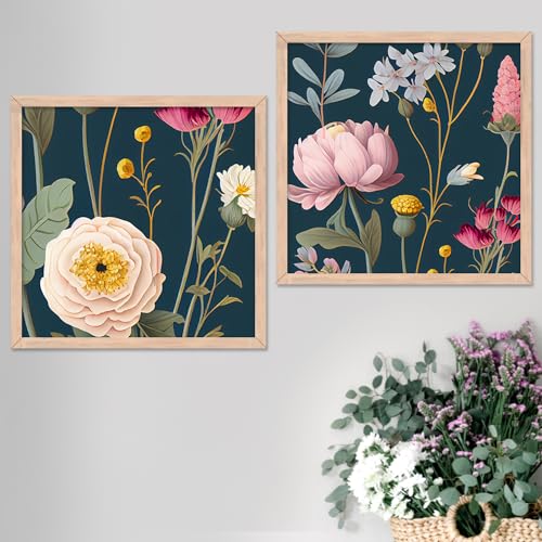 Image of kotart - Paintings wall decoration Wall frames for home decor Set of 2 Multicolo Size - (13x13 inch, D)