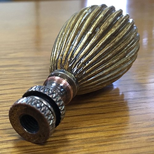 Image of Royal Designs Vase Shaped 3.5 inch Lamp Finial for Lamp Shade, Antique Brass (Pack of 2)