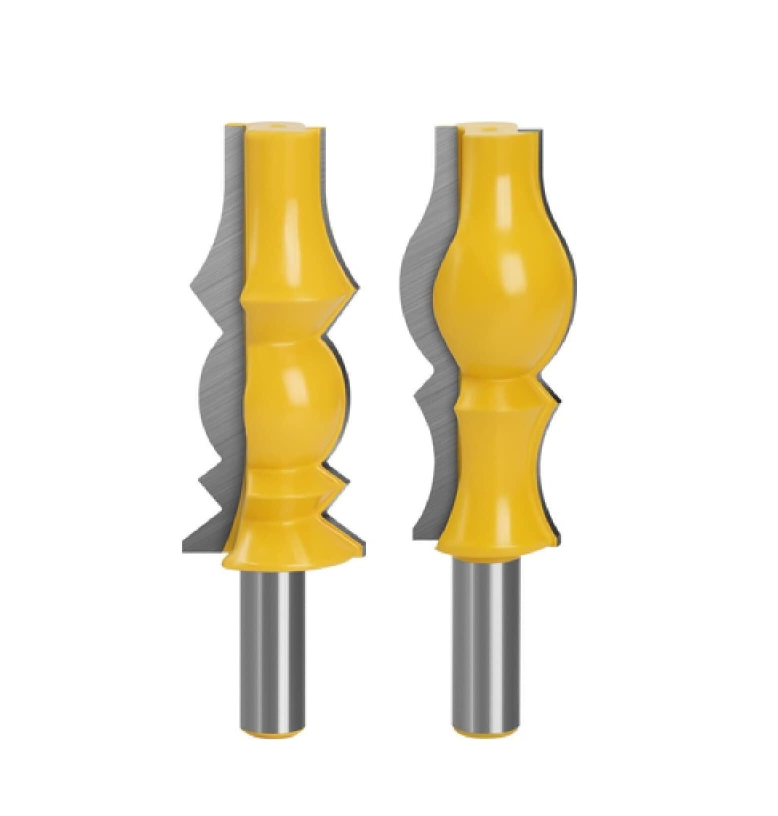 Set di punte for fresatura a corona, fresa reversibile for legno in carburo for scanalatura del cassetto(12.7mm Shank X 2PCS)