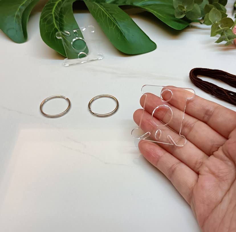 Image of 30pcs of Acrylic Thread Bobbin Drops,Acrylic Floss Chips Embroidery Floss Organization (Clear)