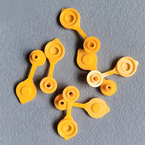 icykale 10 PCS Car Oil Drum Vent Seal Plug, 2.36\" x 0.87\" 0.32\" Aperture PP Material Leak-proof Spill-proof Oil Tank Vent Cap, Vehicle Replacement Accessories, Suitable for Most Cars (Yellow) - Thumbnail 4
