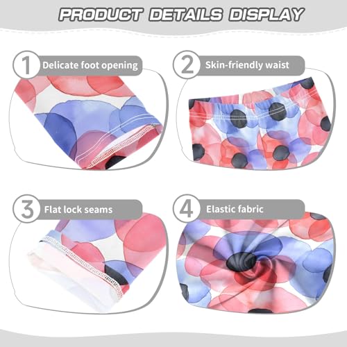 Abstract Cute Watercolor Floral Girls Leggings Soft Comfortable Athletic Leggings Dancing Pants for 4-10 Years3