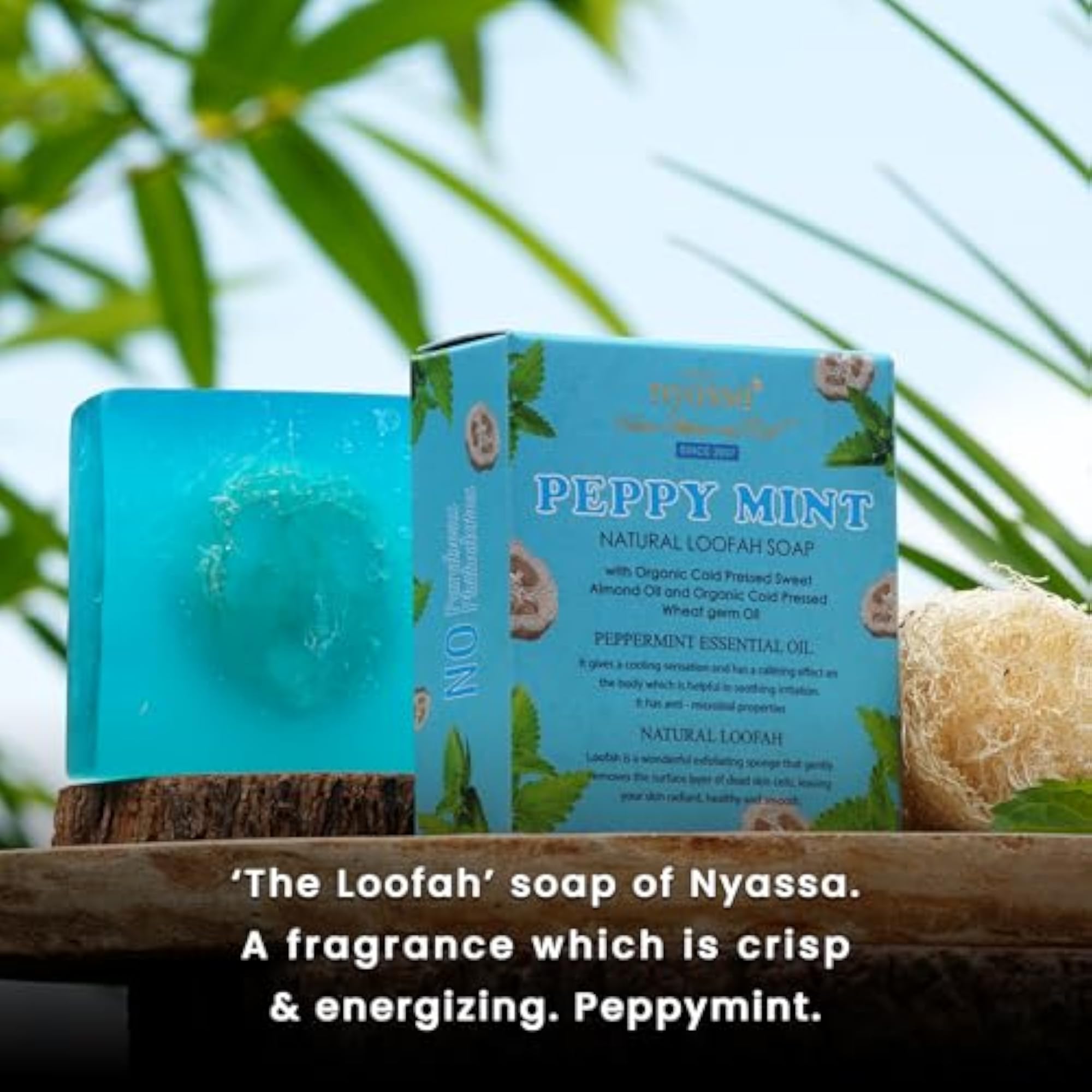 Peppymint Handmade Loofah Soap, 150 gm with Natural Exfoliation
