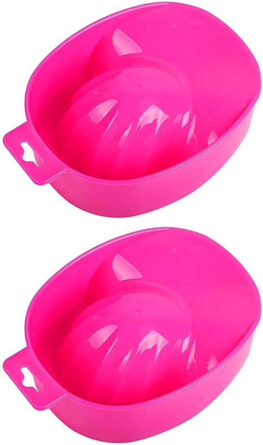 Manicure Bowl, DELFINO Nail Soaking Tray Bowl Nail Art Polish Remove Wash Manicure Spa Tool for Art, Polishing, Remover, Treatment - Manicure Spa Tool (2 Pcs)