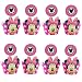 Miss-shop Topper per Torte di Minnie,Cupcake Toppers e Wrappers 24 Pezzi Topper per Torte di Natale per Bambina Bambini Compleanno Tema Party Regalo Torta Decorazioni