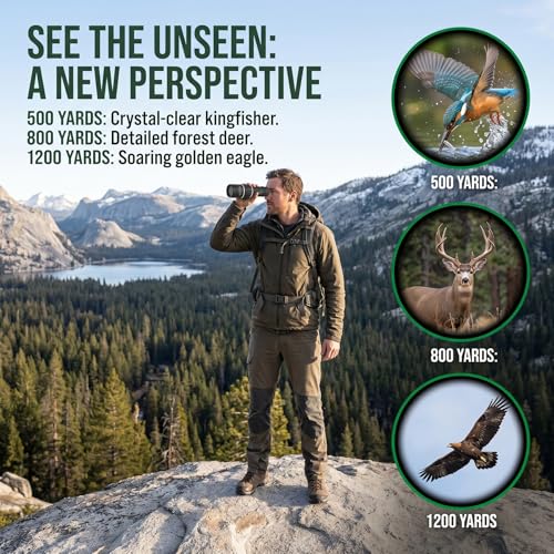 16x52 Monocular Telescope for Adults & Kids – High-Powered Compact Waterproof BAK4 Prism, for Bird Watching, Hiking, Hunting & Wildlife, Gift for Men Dad Husband — view 4