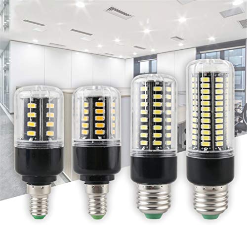  FOMT Lampadina LED Mais E27 E14 Lampadina LED 220V SMD 5736 Senza Luce Stroboscopica AC85-265V, Equivalente A Lampadina A Incandescenza 150 W, Lampadina LED Bianco Caldo 3000K,White Light e27,7W