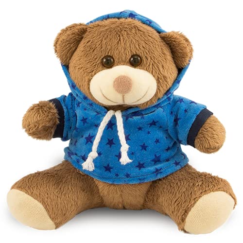 Urso de Pelúcia com Capuz 20cm Anti-alérgico