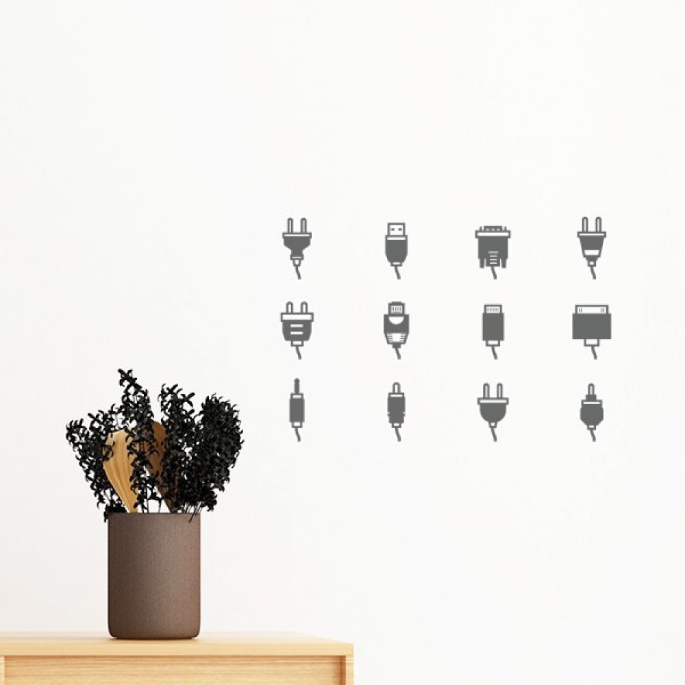 Sticker mural amovible schéma technique décoration papier peint chambre DIY