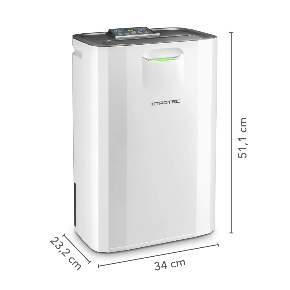TROTEC TTR 57 E Osuszacz powietrza przenośny idealny do pomieszczeń o powierzchni do 20m² / 50 m³ maks. 9 l/24 h energooszczędny