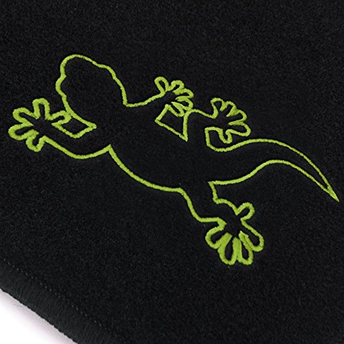 Autoteppich Stylers Q100GECKO000315 Passform Fußmatten mit Stick Eidechse (Gecko) und Rand in...