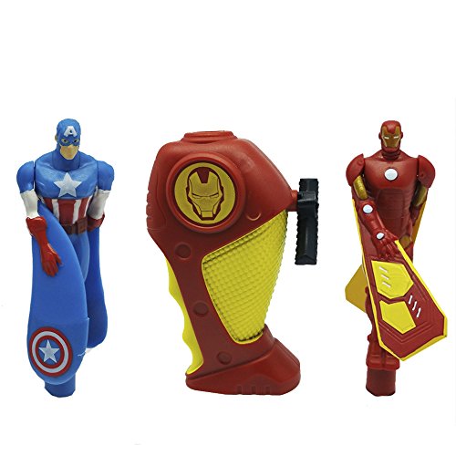 Flying Heroes - Figurinas Ironman y Capitán América (Bandai 52594)