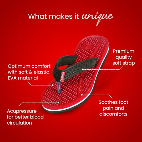 Image of Dr.Ortho Ladies Acupressure Slippers | Flip-Flops | Women's & Girl's Slippers | Comfortable & Lightweight | Soft Foot Massager | All Day Wear