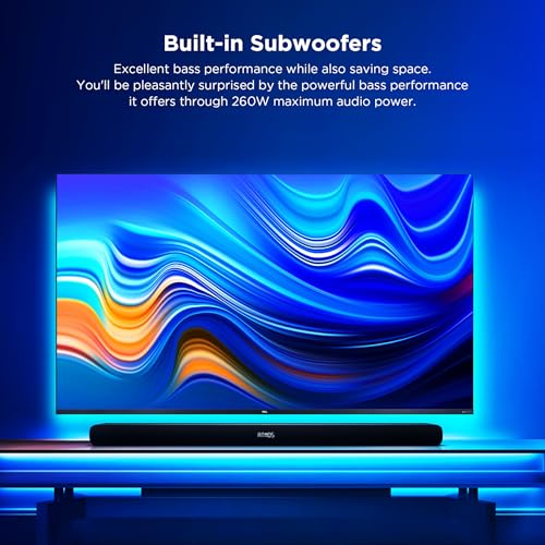 Image of TCL TS8111 2.1 CH Dolby Atmos Sound bar with Dual Built-in Subwoofers, Supporting Bluetooth, HDMI(ARC), Coaxial Input, AUX, USB & Remote Control (Black)