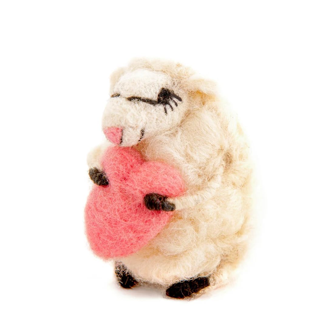 Sew Heart Felt | Loving Lottie Sheep | Unique Gifts for Women | Birthday Gifts Keepsake | Handmade Felt Animal Ornament | Cute Home Décor