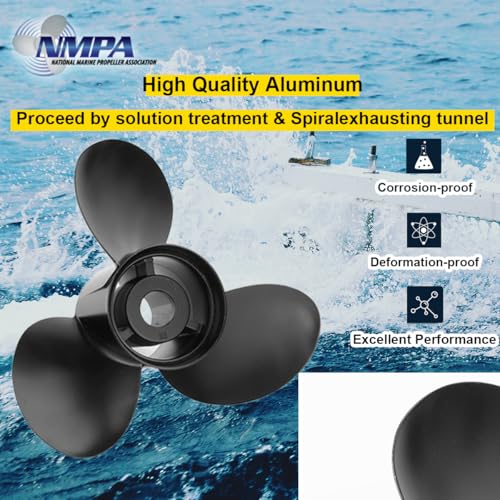 Image of VIF Boat Propeller Compatible with Mercury Mercruiser Alpha One /Bravo One Outboard Motors 135HP 150HP 175HP 200HP 225HP 250HP 300HP, 2&4-Stroke, Aluminum Propellers,15 Spline Tooth, Rh