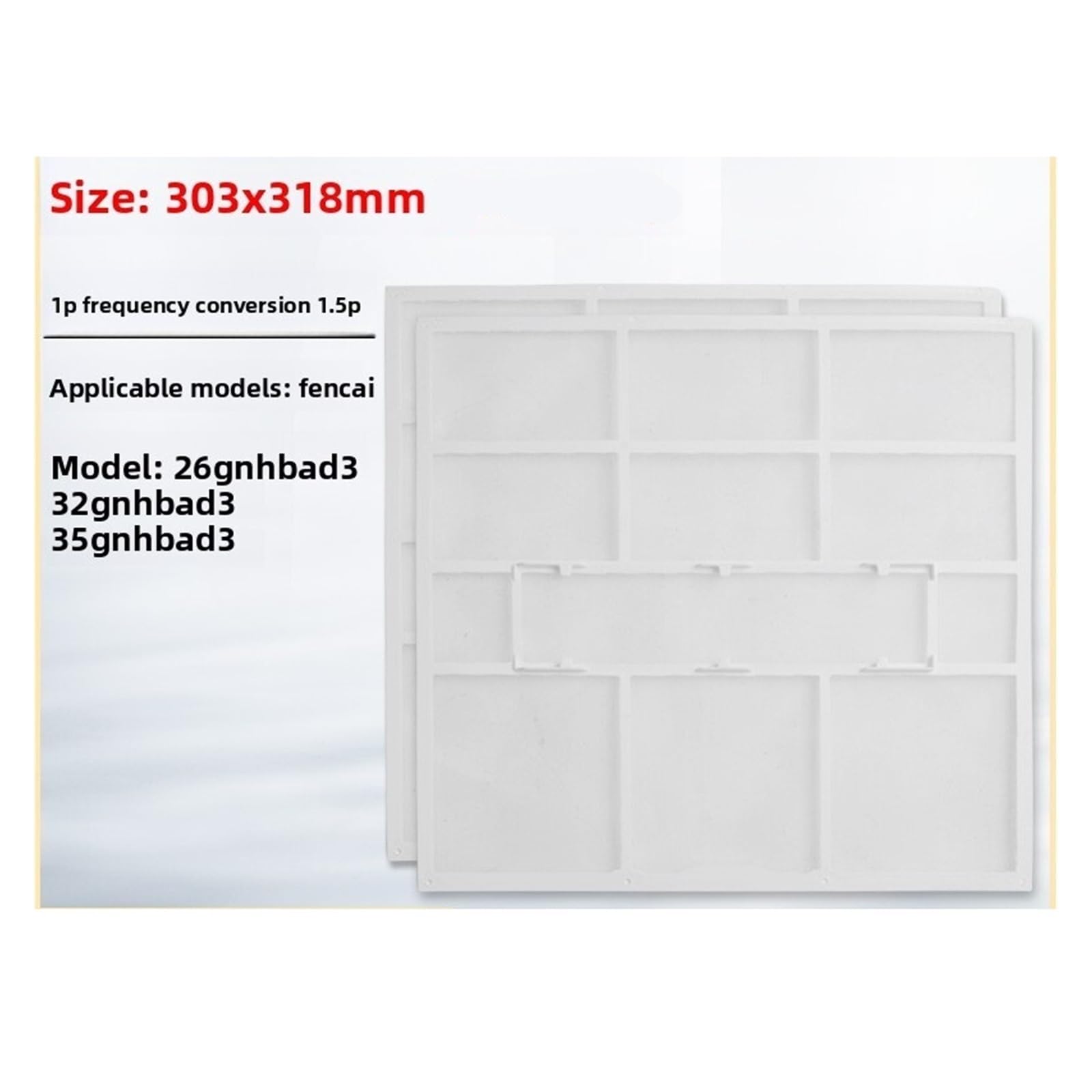 Compatibile Con Gree, Filtro Dell'aria Condizionata 1p Stile 1P Conversione Di Frequenza 1,5p Garza Filtrante For Macchina Sospesa(2pcs 303x318cm)