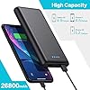 Magnetic Portable Charger Power Bank 10800mAh,Slim Wireless Portable Charger with LCD Display,PD Fast Charging USB-C Battery Pack Compatible with Magsafe, iPhone 15/15 Pro/15 Pro Max/14/13- Dark Blue