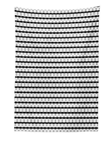 Ambesonne Black and Grey Tapestry, Abstract Tender Motif Contrasting Tones Monochromatic Design, Fabric Wall Hanging Decor for Bedroom Living Room Dorm, 30' X 45', Charcoal Grey Pale Taupe