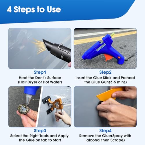 Image of Car Dent Puller, Car Dent Removal Tool Kit for Auto Door Dings