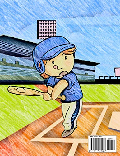 Great Baseball Coloring For Kids and Teens: Fun Baseball Coloring Book For Your Little Boys And Girl