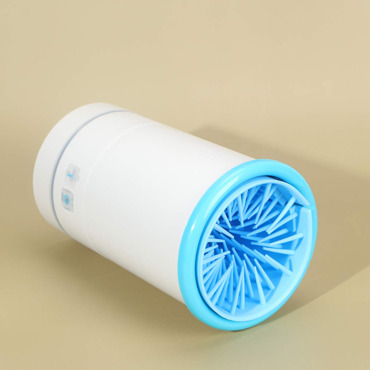 Przenośna szczotka do czyszczenia psów, łap psów, szczotka do czyszczenia, ładowanie przez USB, dla szczeniaków, kotów, masażu, pielęgnacja, brudne pazury S niebieski