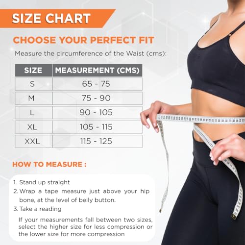 Image of Vissco Lumboset Advance Belt, Back Support for Back Pain Relief, Disc Herniation, Posture Correction, Ergonomic Design, Breathable & Skin Friendly Material for Men & Women- Large(Black)