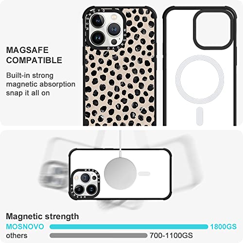 Mosnovo Compatible With Magsafe Designed For Iphone 13 Pro Case, Polka Dots [ Buffertech™] Shockproof Protective Tpu Bumper Phone Case Cover For Iphone 13 Pro 6.1" - Black #TOP2