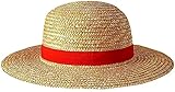 Luffy Straw Hat for Men Women, Multifunctional Cosplay Beach Anime Cartoon Character Sunscreen Straw Hat Cosplay Sun Hat