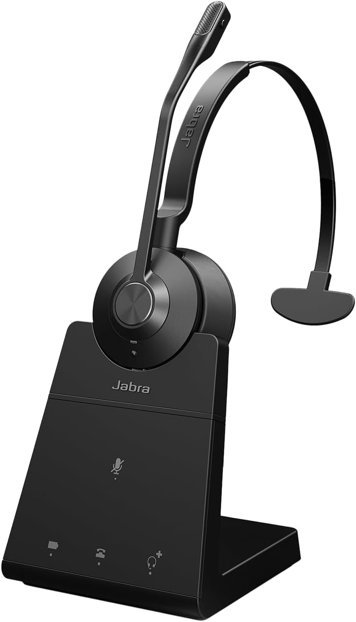 Jabra Engage 45 SE (Second Edition) Wireless Single-Ear Headphones – Bluetooth, Noise-Canceling Microphone, 13 hour Battery Life, Dual Connectivity, MS Teams Certified, Supports Other Platforms, Black