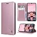 Produktbild RuiPower Handyhülle für Huawei P30 Lite Hülle Premium Leder PU Flip Magnet Wallet Klapphülle Silikon Bumper Schutzhülle für Huawei P30 Lite/Huawei P30 Lite New Edition Tasche - Rose Gold
