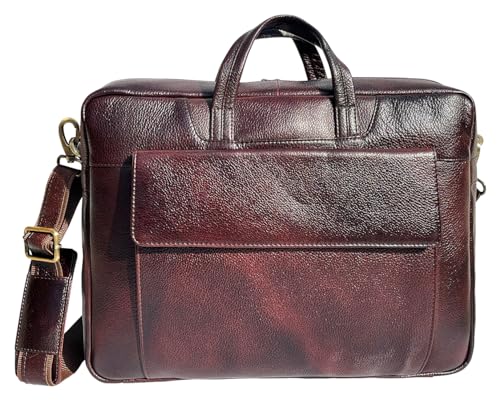 Image of RUSTIC TOWN Premium Leather Crossbody Messenger Bag - Stylish and Versatile - Gift for Professionals