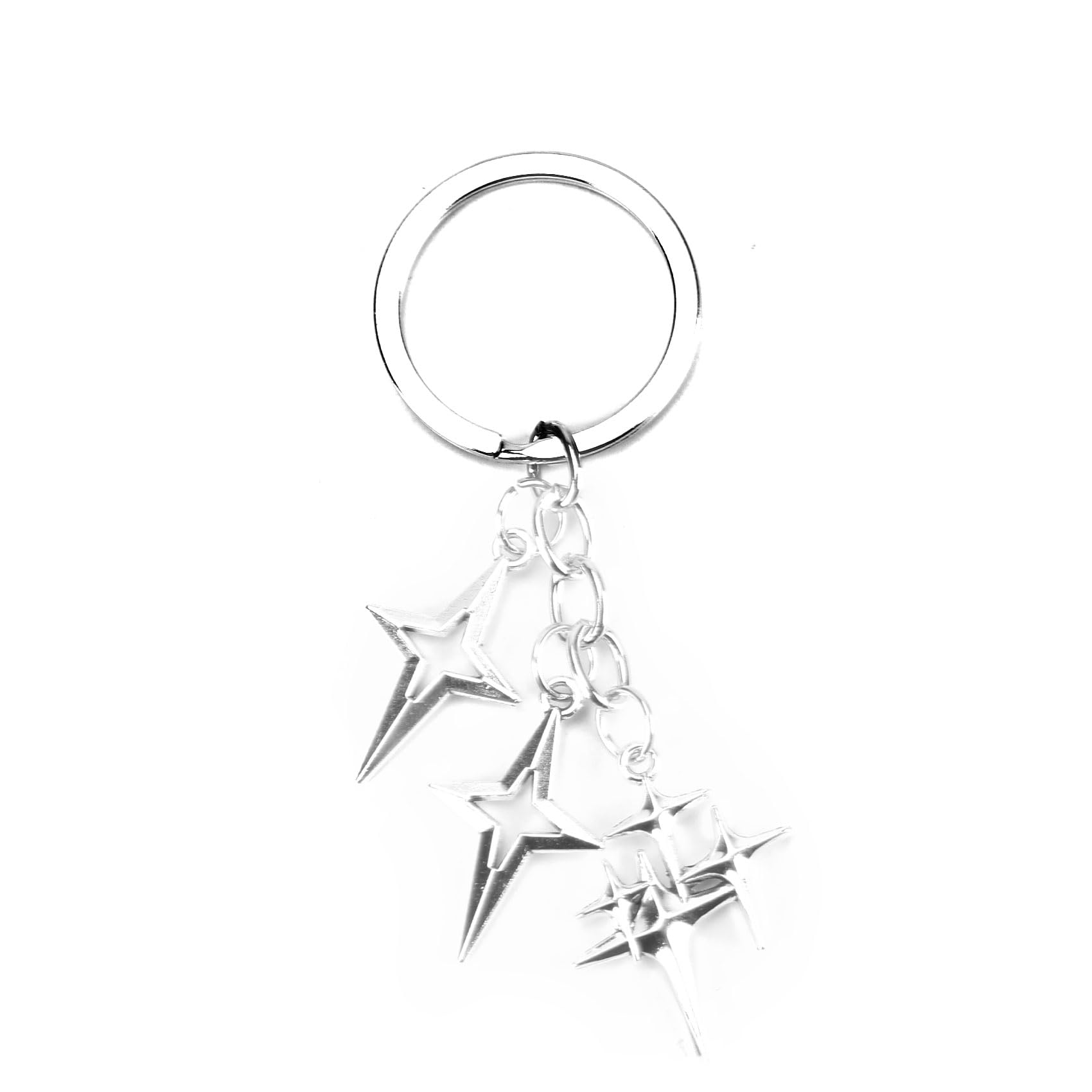 SHTALHST Star Keychain,Silver Star Keychain for Women,Y2K Gifts for Girlfriend Bestie Friends