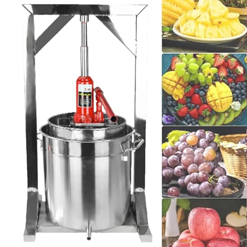 Fruta Vino Prensa HidráUlica Fruta Vino Prensa 100% Jugo De Naturaleza Fabricando Jugo Manual Fabricante De La Manzana Uva Vegetales Triturador De Aceite,22L