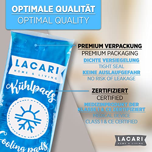 Kühlpads | 2x Kühlpack TÜV Geprüft & Made in Germany | Lacari Kalt Warm Kompresse | Kühlkissen & Coolpack in 2 Größen | Kühlkompresse für Erste Hilfe | Kühlpad und Kühlakku Gel | Kühlpads Gel